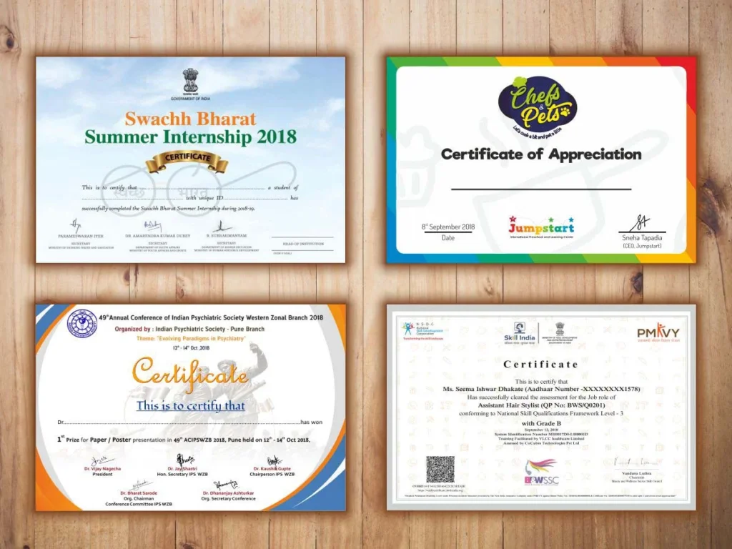 Certificate Printing Taunton