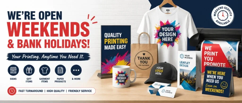 Weekend Printing Service Taunton